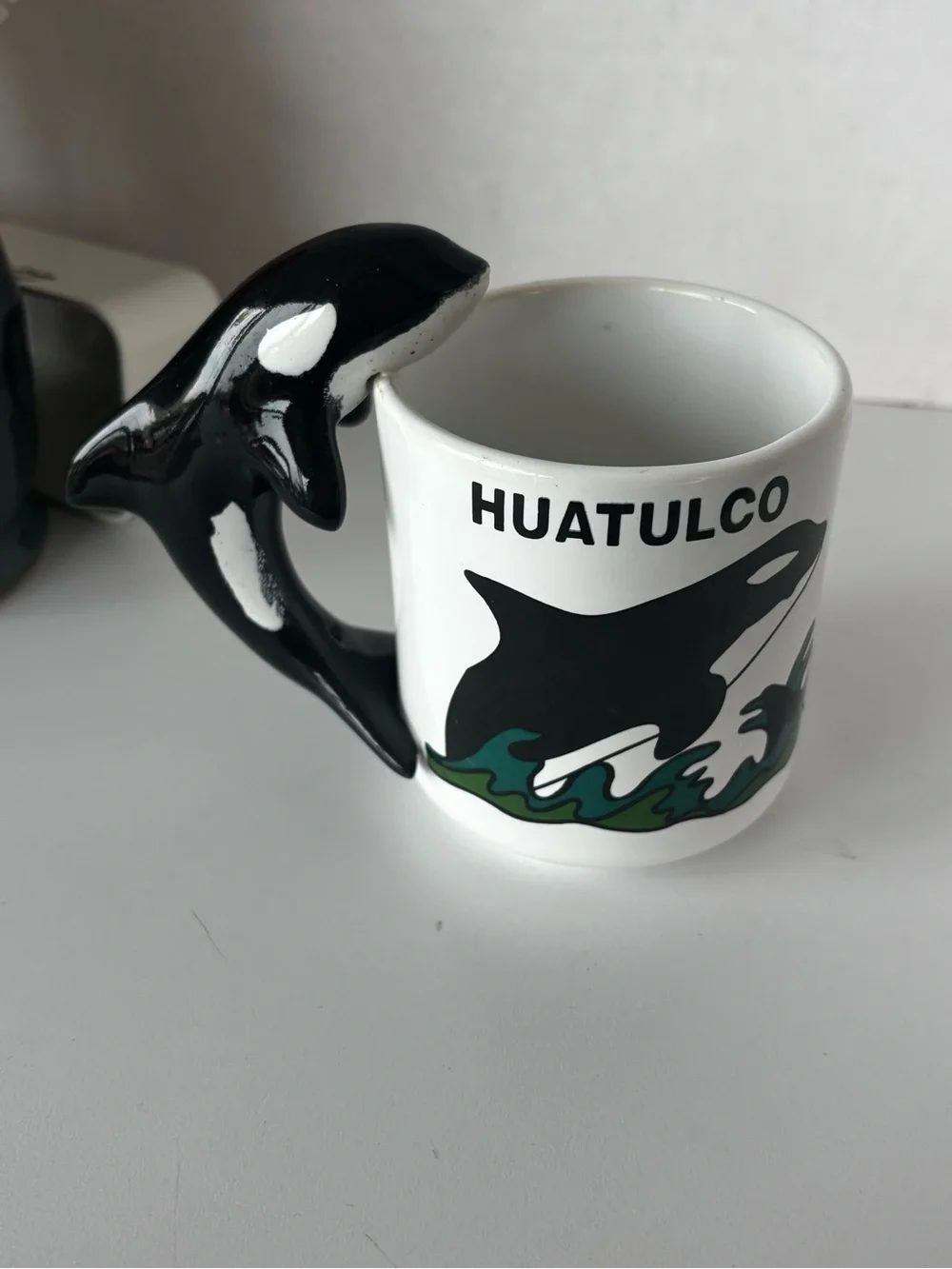 Vintage Huatulco, Mexico 3D Orca Coffee Mug